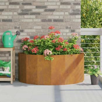 ARDEBO.de - Pflanzkübel Rostig 120 x 60 x 50 cm Wetterfeststahl