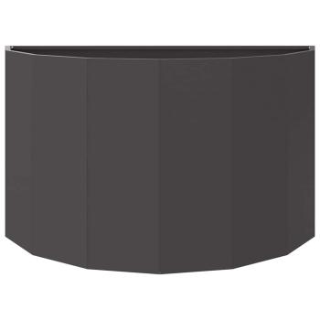 Pflanzkübel Schwarz 90 x 45 x 50 cm Stahl