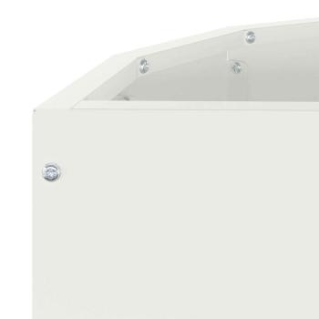 Pflanzkübel Weiß 60 x 30 x 50 cm Stahl