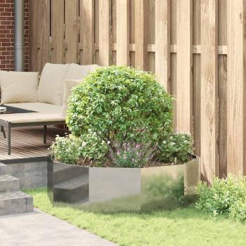 Pflanzkübel Silber 120 x 120 x 35 cm Verzinkter Stahl