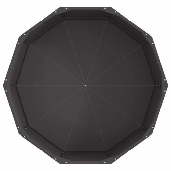 Pflanzkübel Schwarz 90 x 90 x 35 cm Stahl