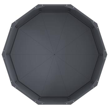 Pflanzkübel Anthrazit 90 x 90 x 35 cm Stahl