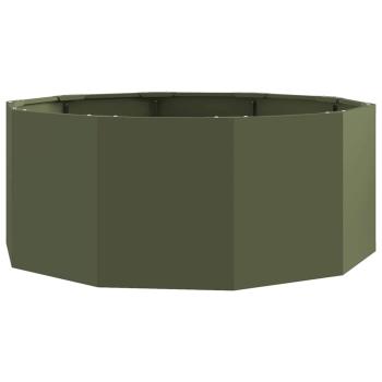 Pflanzkübel Olive Grün 90 x 90 x 35 cm Stahl