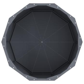 Pflanzkübel Anthrazit 60 x 60 x 35 cm Stahl