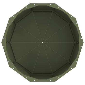 Pflanzkübel Olive Grün 60 x 60 x 35 cm Stahl