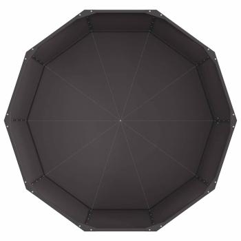 Pflanzkübel Schwarz 120 x 120 x 50 cm Stahl