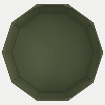 Pflanzkübel Olive Grün 120 x 120 x 50 cm Stahl