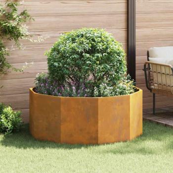 ARDEBO.de - Pflanzkübel Rostig 120 x 120 x 50 cm Wetterfeststahl