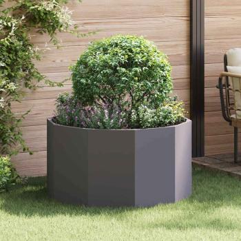 ARDEBO.de - Pflanzkübel Schwarz 90 x 90 x 50 cm Stahl