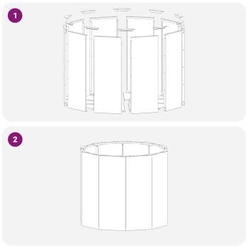 Pflanzkübel Anthrazit 60 x 60 x 50 cm Stahl