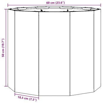 Pflanzkübel Rostig 60 x 60 x 50 cm Wetterfeststahl