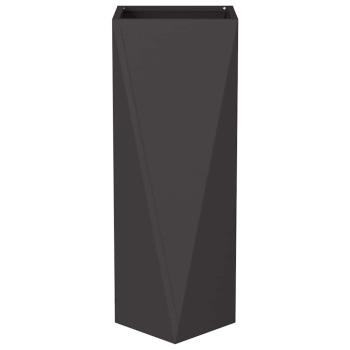 Pflanzkübel 2 pcs Schwarz 30 x 30 x 75 cm Stahl