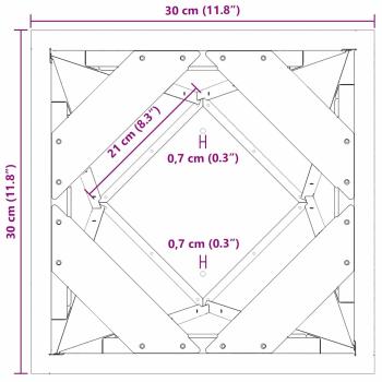 Pflanzkübel 2 pcs Anthrazit 30 x 30 x 75 cm Stahl