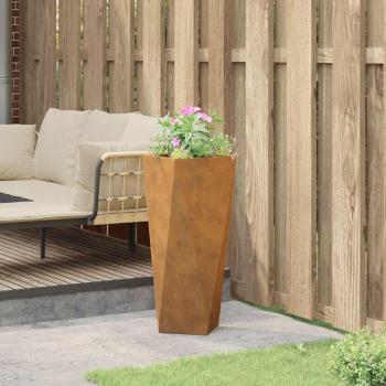 Pflanzkübel Rostig 30 x 30 x 75 cm Wetterfeststahl
