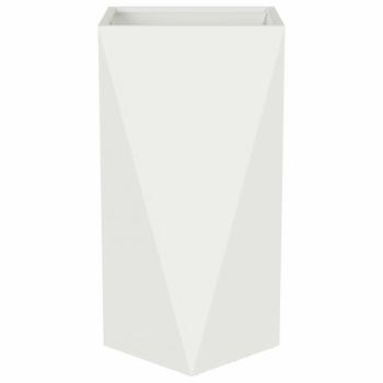 Pflanzkübel 2 pcs Weiß 40 x 40 x 75 cm Stahl