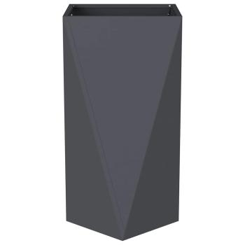 Pflanzkübel Anthrazit 40 x 40 x 75 cm Stahl