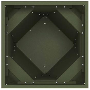 Pflanzkübel 2 pcs Olive Grün 40 x 40 x 75 cm Stahl