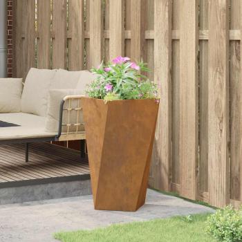 Pflanzkübel Rostig 40 x 40 x 75 cm Wetterfeststahl