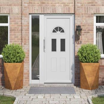 ARDEBO.de - Pflanzkübel 2 pcs Rostig 50 x 50 x 75 cm Wetterfeststahl