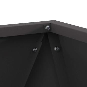 Pflanzkübel 2 pcs Schwarz 30 x 30 x 30 cm Stahl