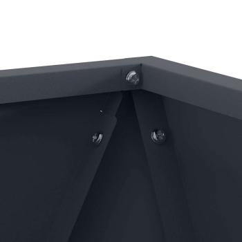 Pflanzkübel 2 pcs Anthrazit 30 x 30 x 30 cm Stahl