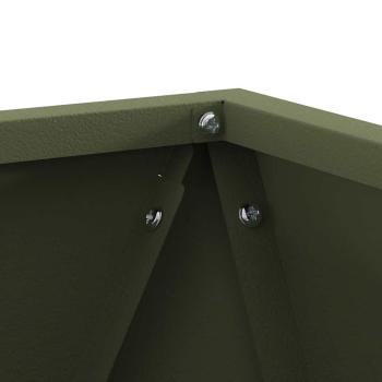 Pflanzkübel Olive Grün 30 x 30 x 30 cm Stahl