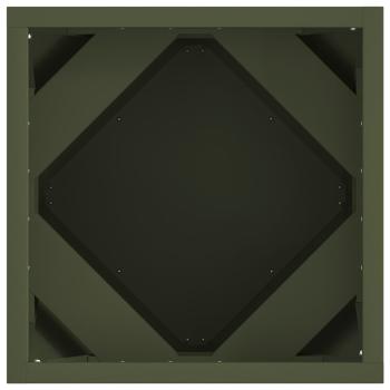 Pflanzkübel 2 pcs Olive Grün 30 x 30 x 30 cm Stahl