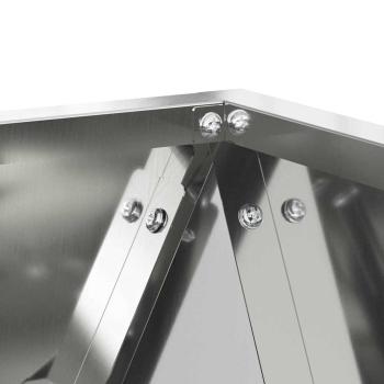 Pflanzkübel 2 pcs Silber 30 x 30 x 30 cm Verzinkter Stahl