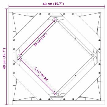 Pflanzkübel 2 pcs Schwarz 40 x 40 x 40 cm Stahl