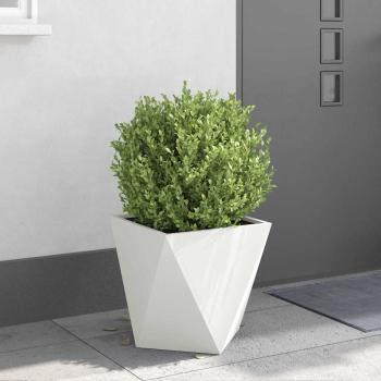 Pflanzkübel Weiß 40 x 40 x 40 cm Stahl
