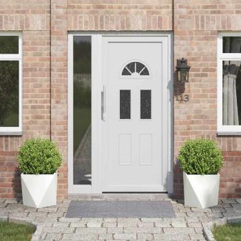 ARDEBO.de - Pflanzkübel 2 pcs Weiß 40 x 40 x 40 cm Stahl