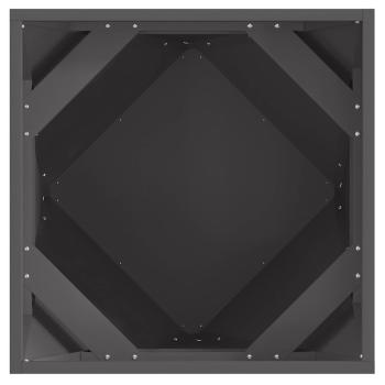 Pflanzkübel 2 pcs Schwarz 50 x 50 x 50 cm Stahl