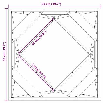 Pflanzkübel 2 pcs Silber 50 x 50 x 50 cm Edelstahl