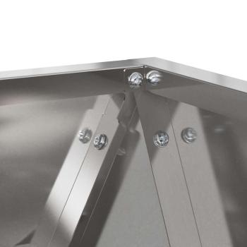 Pflanzkübel 2 pcs Silber 50 x 50 x 50 cm Edelstahl