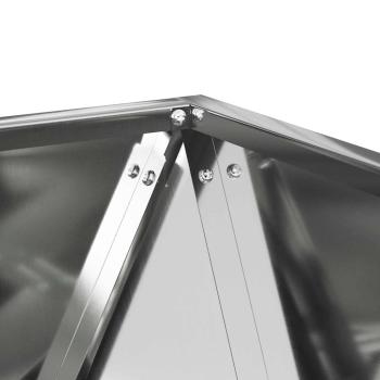 Pflanzkübel 2 pcs Silber 50 x 50 x 50 cm Verzinkter Stahl