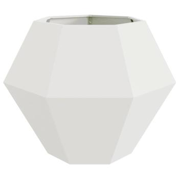 Pflanzkübel Weiß 100 x 100 x 80 cm Stahl