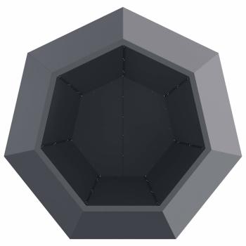 Pflanzkübel 2 pcs Anthrazit 100 x 100 x 80 cm Stahl