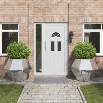 ARDEBO.de - Pflanzkübel 2 pcs Silber 100 x 100 x 80 cm Verzinkter Stahl