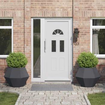 ARDEBO.de - Pflanzkübel 2 pcs Anthrazit 75 x 75 x 60 cm Stahl