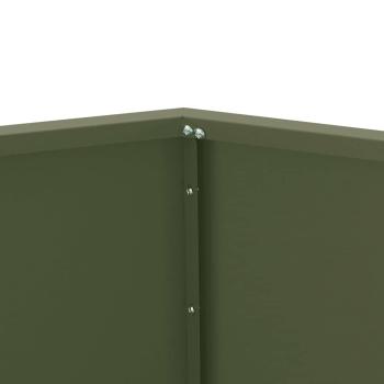 Pflanzkübel Olive Grün 75 x 75 x 60 cm Stahl