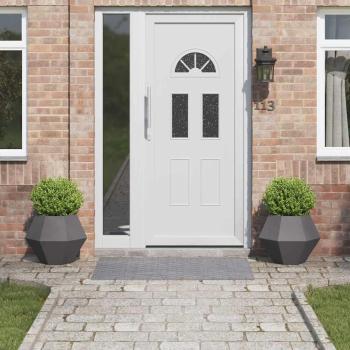 ARDEBO.de - Pflanzkübel 2 pcs Schwarz 50 x 50 x 40 cm Stahl