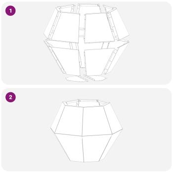 Pflanzkübel 2 pcs Anthrazit 50 x 50 x 40 cm Stahl