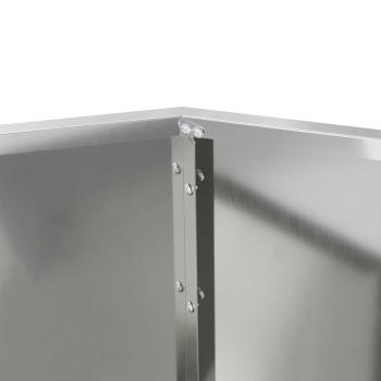 Pflanzkübel Silber 50 x 50 x 40 cm Verzinkter Stahl