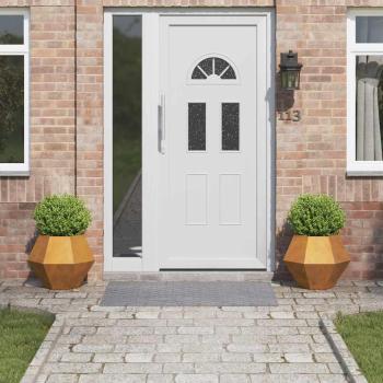 ARDEBO.de - Pflanzkübel 2 pcs Rostig 50 x 50 x 40 cm Wetterfeststahl