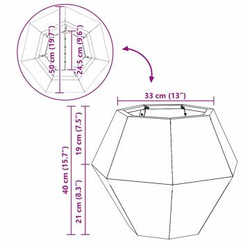 Pflanzkübel 2 pcs Rostig 50 x 50 x 40 cm Wetterfeststahl