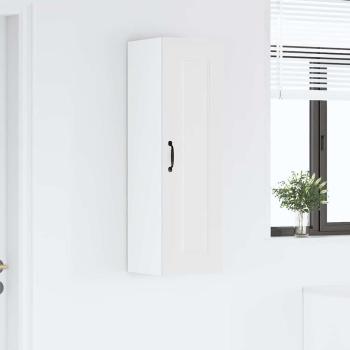 Küchenhängeschrank mit Regal Hochglanz Weiß 30 x 31 x 100 cm