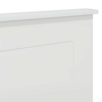 Kopfteil mit Kopfteil Glänzend Weiß 200 cm Holzwerkstoff