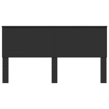 Kopfteil mit Kopfteil Schwarz Eichen-Optik 180 cm Holzwerkstoff