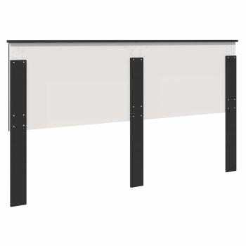 Kopfteil mit Kopfteil Schwarz Eichen-Optik 180 cm Holzwerkstoff