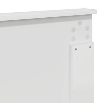 Kopfteil mit Kopfteil Glänzend Weiß 180 cm Holzwerkstoff